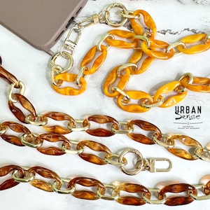 Fashionable Crossbody Phone Chain,Brown Adjustable Phone Lanyard, Phone Necklace,Cell Phone Strap, phone chain, Christmas gift, Gift for her