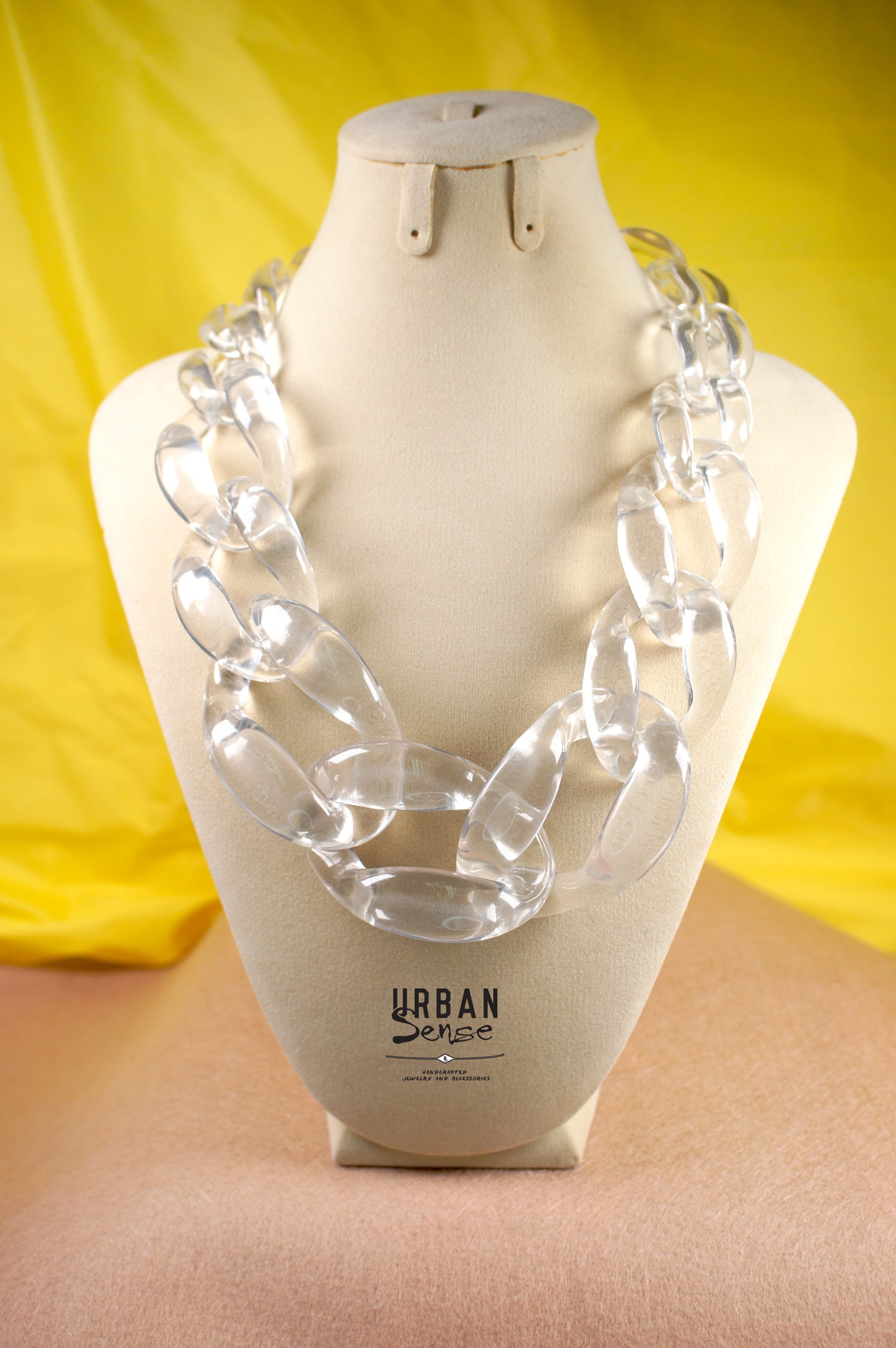 Lucite link necklace clearance