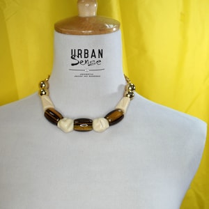 Gold Chunky Chain Necklace with Unique  Statement Necklace, Bib Necklace, Bridesmaids Necklace, Fashion Party Necklace