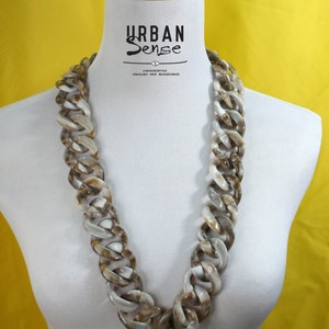 Oversized Long Chain Link Necklace, Statement Necklace, Bib Necklace, Bridesmaids Necklace, Fashion Party Necklace