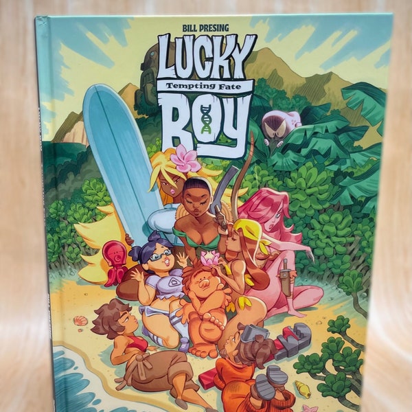 Lucky Boy: Tempting Fate- An 80 Page Full Color Graphic Novel by Bill Presing. 10x13in