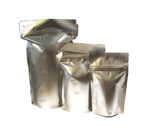 Medium Solid Foil Stand Up Zipper Pouch