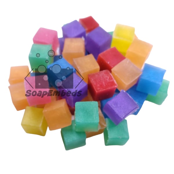 Cube Mini Soap Embeds - Rainbow Set - Unscented Soap Favor