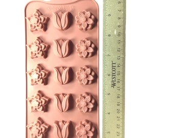 Layered Tri-Flower Silicone Mold 15 cavity