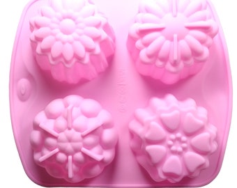 Flower Bar Silicone Mold 4 cavity