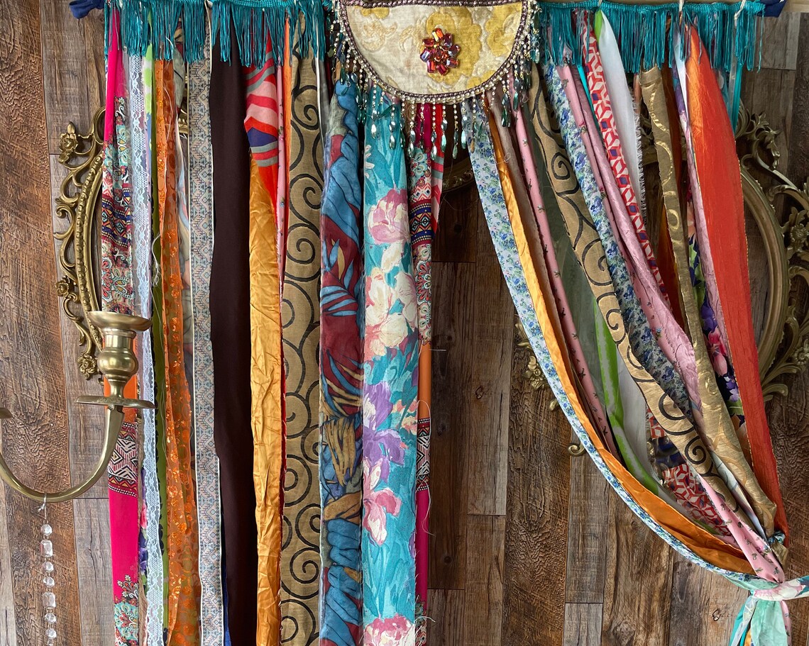 Handmade Gypsy Boho Curtain Bohemian Rag Curtain Boho Etsy
