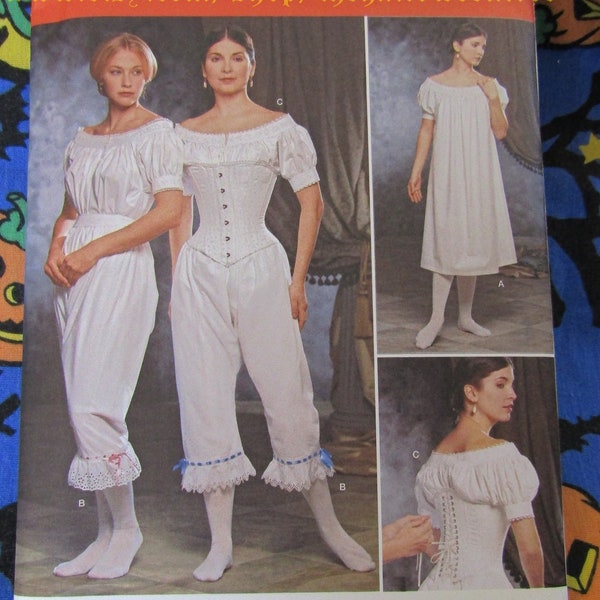 Simplicity 1139 bloomers and corset undergarments sewing pattern Women's Small 6-12