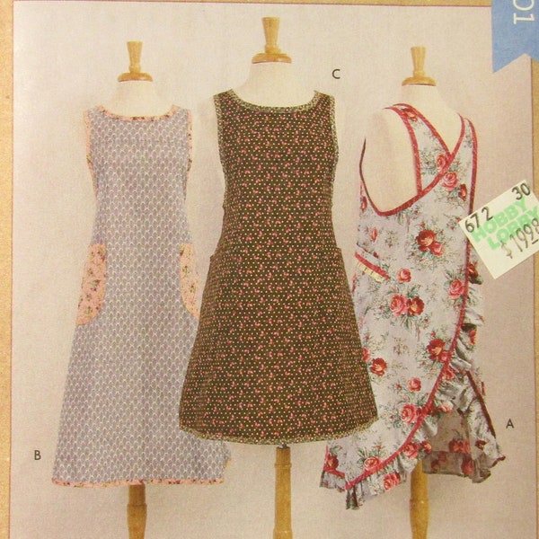 Kwik Sew 4301 r10847 Wrap Apron dress sewing pattern misses k4301 s8904