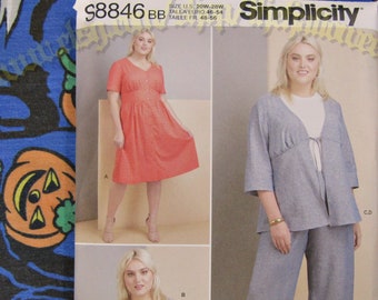 Simplicity 8846 Pants, Jacket, And Blouse Versatile Coordinates Sewing Pattern Plus Sizes 20-28 S8846