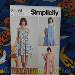 Simplicity S9596 R11538 Dress And Knit Top Dress Sewing Pattern Sizes XS-XL 9596