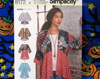 Modèle de couture cardigan style kimono Simplicity 8172 XXS-XXL s8172