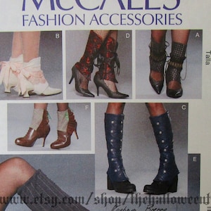 McCalls 7706 steampunk women's spats sewing pattern boot covers shoe covers