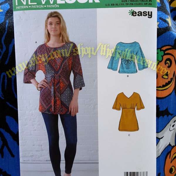 New Look 6638 Blouse Top Boho Farmhouse Summer blouse Sewing Pattern