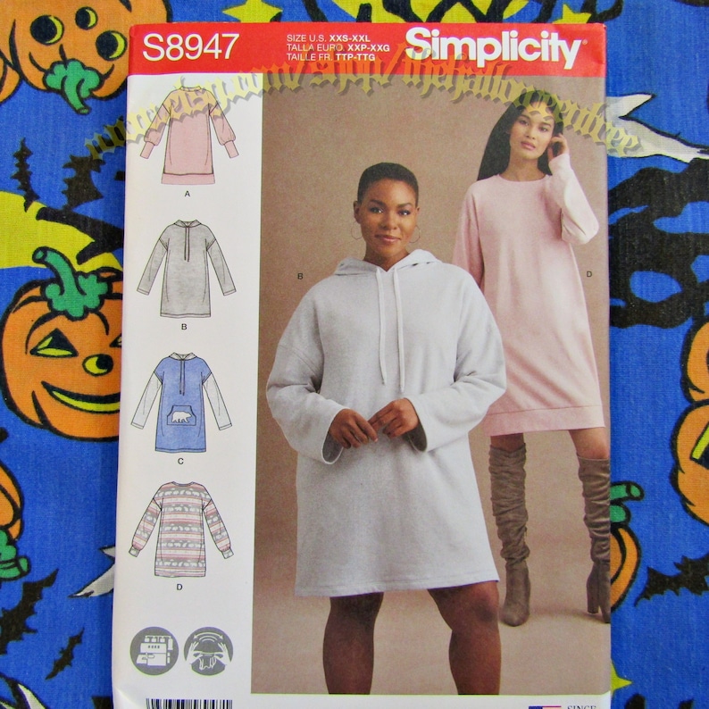Simplicity 8947 Sewing Pattern S8947 Hoodie Sweatshirt Etsy