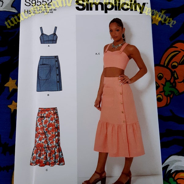 Simplicity 9552 Tops and Skirts Separates sewing pattern Sizes 6-14 r11457 s9552