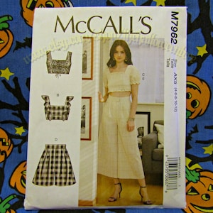 McCalls 7962 Boho Coordinates Blouse Top and Shorts Pants sewing Pattern sizes 4-12 ax5 M7962