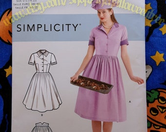 Simplicity 9164 Costume Dress Bakers Hat Sewing Pattern Sizes 14-22 s9164