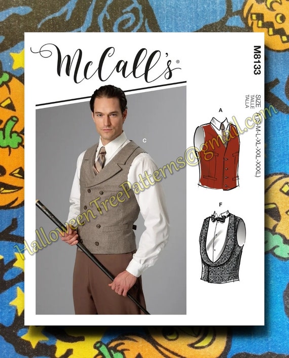Mccalls 8133 Waistcoat Vest Sewing Pattern Sm-xxl M8133 - Etsy Mccalls 8133 Waistcoat Vest Sewing Pattern Sm-xxl M8133 - Etsy