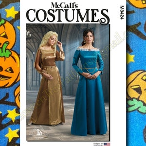 McCalls 8424 Robe de princesse Renaissance Patron de couture Tailles 8-16 m8424