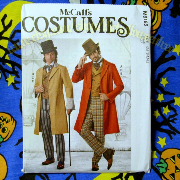 Mccalls 8185 jacket coat vest and breeches costume sewing pattern Sm-L m8185