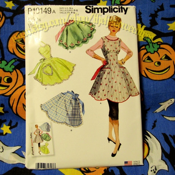 S8762 Simplicity 8762 or Kwik Sew 4298 K4298 Sewing Pattern VTG 1950s Aprons 