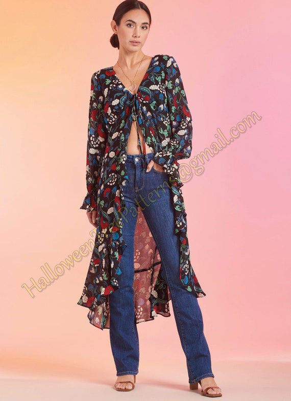 ガーメントダイ　G9　size42 Simplicity 9747 Duster Kimono Cardigan Cardi Sewing Pattern