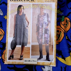 Butterick 6784 aka r10762 Lagenlook tunic house dress handkerchief sewing pattern adult sizes L-XL B6784