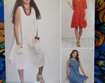 Simplicity 8640 Simple Lagenlook Tunic House Dress Handkerchief Sewing Pattern Sizes 10-18 S8640