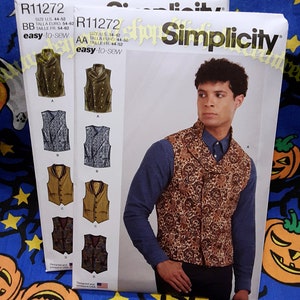 Simplicity 9457 r11272 Vest sewing pattern s9457 34-42 aa small med
