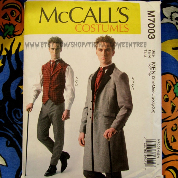 Mccalls 7003 Steampunk Victorian Edwardian jacket Vest sewing pattern Sm-XXL m7003 aka MP560