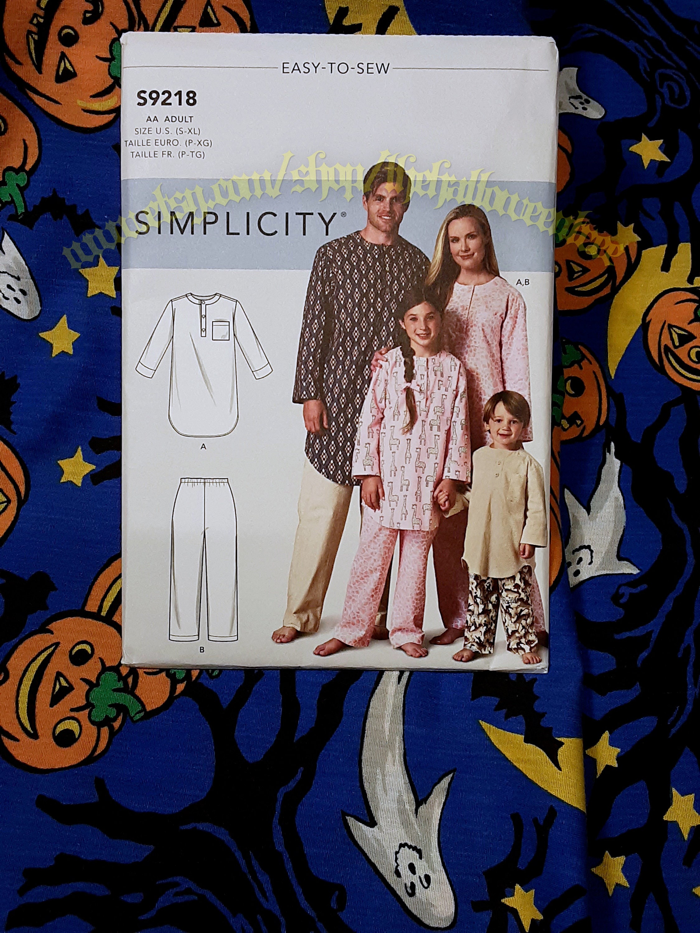 Patron Simplicity 9127 Pyjama pour toute la famille - S à XL