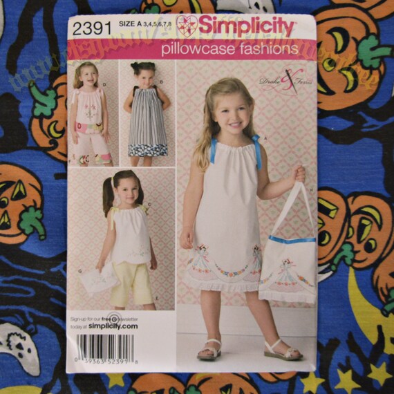 Simplicity Pattern 2391 Girls' Pillow Case Dress Knickers Etsy