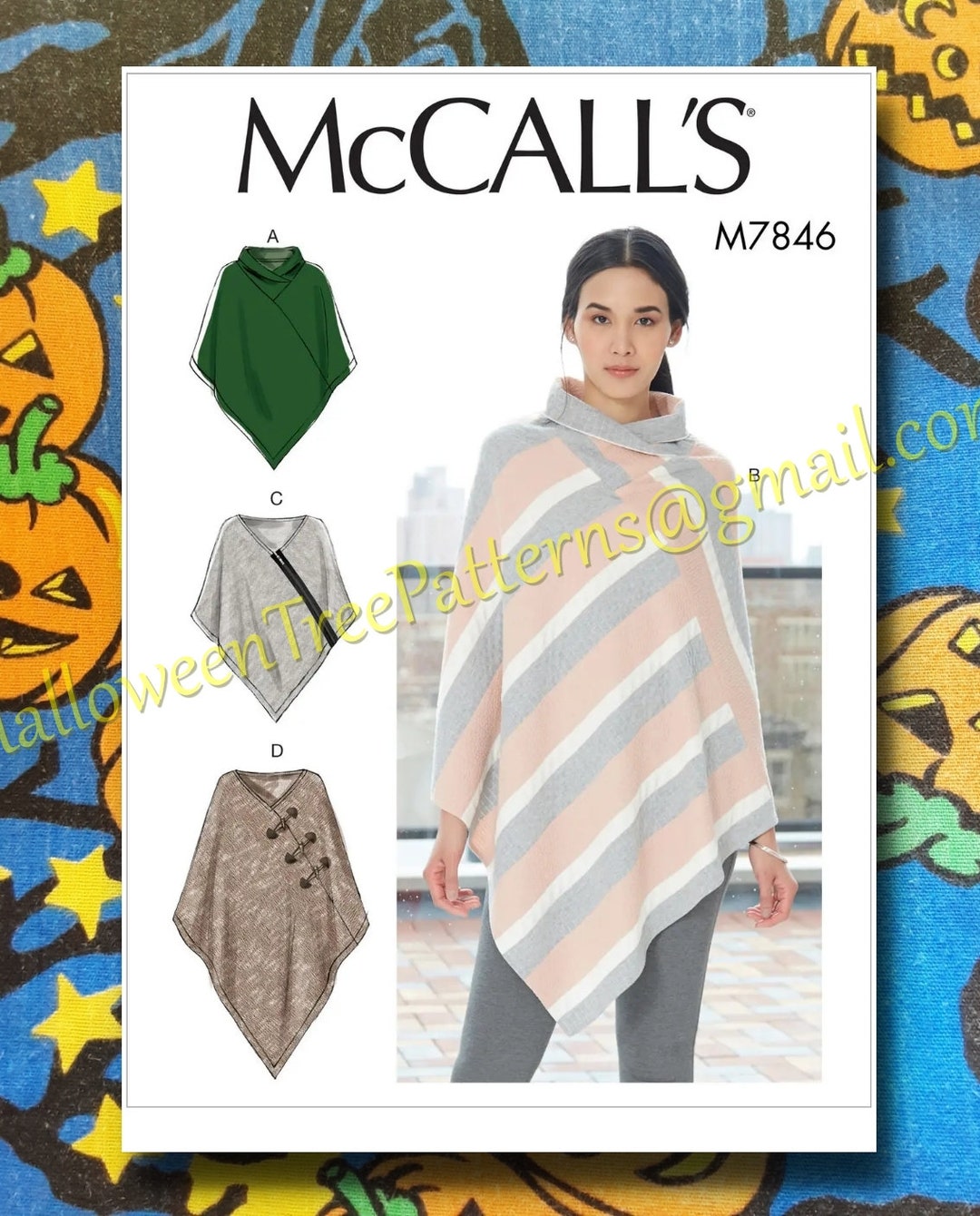 Mccalls 7846 Poncho Sweater Shawl SEWING PATTERN Sizes L-XL M7846 - Etsy