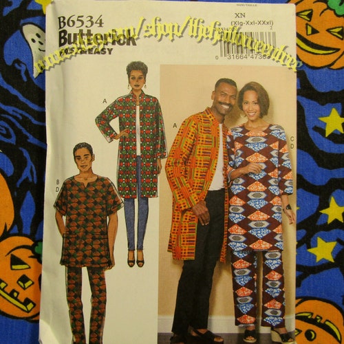 Butterick 6534 Kurta Dashiki Tunic Jacket Wedding Sewing - Etsy