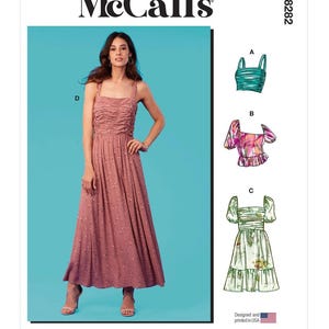 McCalls 8282 Boho Blouse and Dress Sewing Pattern Sizes 16-24 m8282