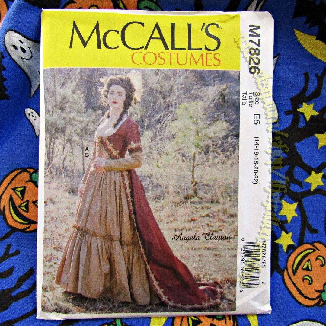 Mccalls 7826 Renaissance or 1700s Dress Sewing Pattern Women's M-XL 14 ...