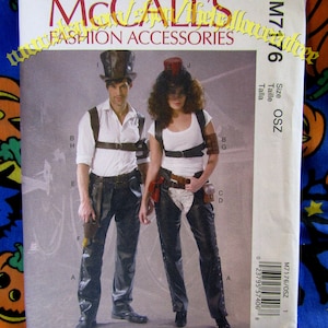 McCalls 7176 Chaps, Harness, Pouches, Holster, Armbands, and Hats sewing pattern m7176