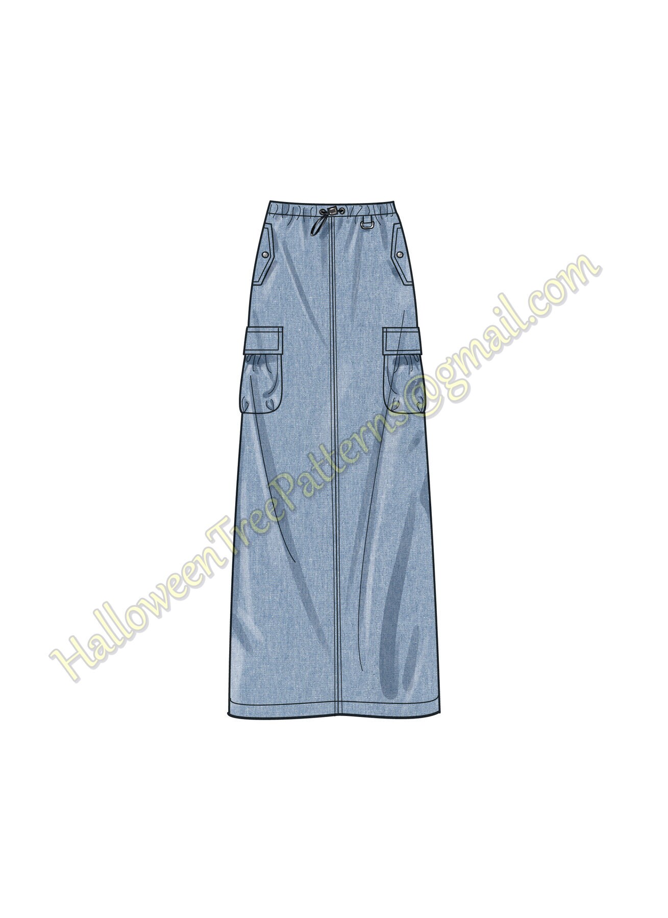 Simplicity 9891 Cargo Skirt Sewing Pattern Length Options