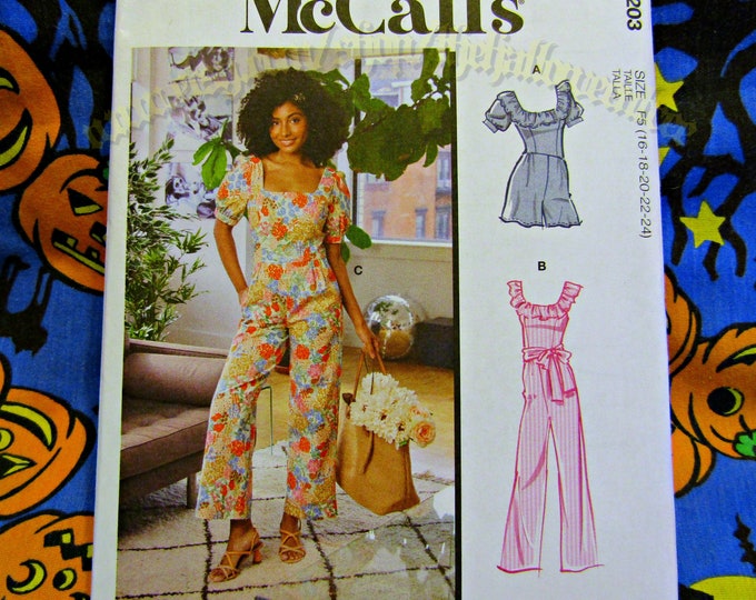 Mccalls 8203 Romper Sewing Pattern Out of Print Sizes 16-24 M8203 - Etsy