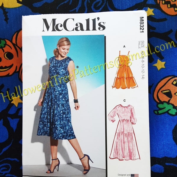 McCalls 8321 Farmhouse Boho Housedress Sewing Pattern Sizes 6-14 m8321