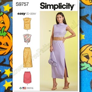 Simplicity 9757 Knit Skirts and Pants Sewing Pattern Sizes S-XXL s9757 r11766