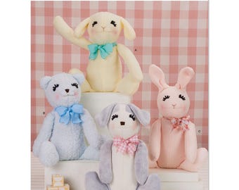Patrón De Costura Simplicity 4594 - Conejitos Y Ositos De Peluche Con Ropa Completa