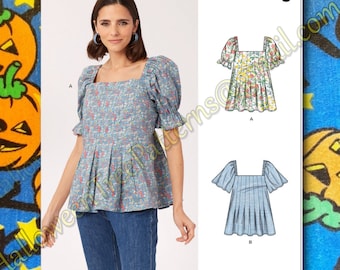 Simplicity 9107 Tops With Sleeve Variations Sewing Pattern
