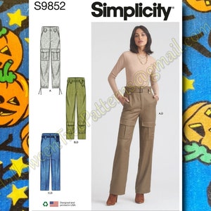 Simplcity s9852 Womens Cargo Pants Sewing Pattern Sizes 18-26 s9852