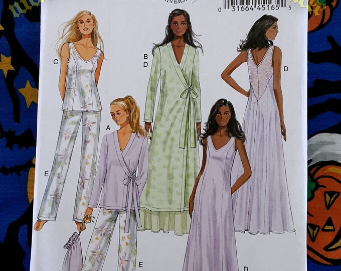 Butterick 5963 Sleepwear Robe Pajamas Sewing Pattern Sizes 6-14 B5963 ...