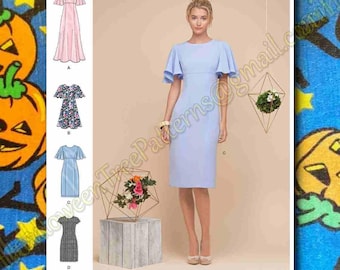 Patrón de costura para vestido Simplicity 8292, tallas 6-14, envío