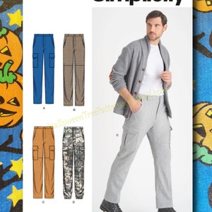 SIMPLICITY 9693 Cargo Pants Men&#39;s or Unisex Sewing Pattern sizes 44-52 s9693 bb