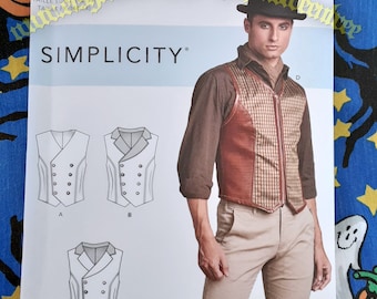 Simplicity 9087 r11159 Victorian Edwardian Waistcoat Vest sewing pattern 38-44 s9087