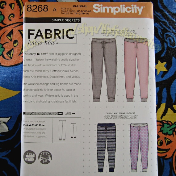 Simplicidad 8268 Joggers House Pantalones patrón de costura - Etsy España