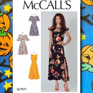 McCalls 7971 Fitted Bodice Dress Sewing Pattern Sizes 14-22 McCalls m7971